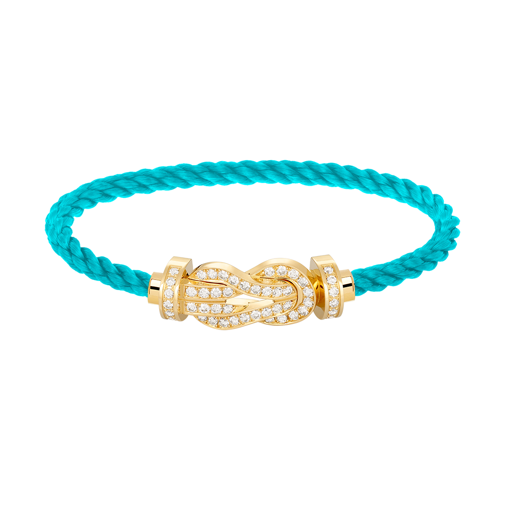 FRED CHANCE LARGE 8 FIGURE BUCKLE FULLDIAMOND BRACELET GOLD
