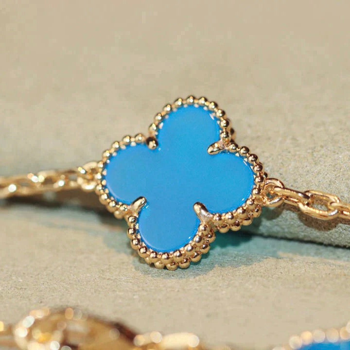 VCA CLOVER 20 MOTIFS TURQUOISE GOLD