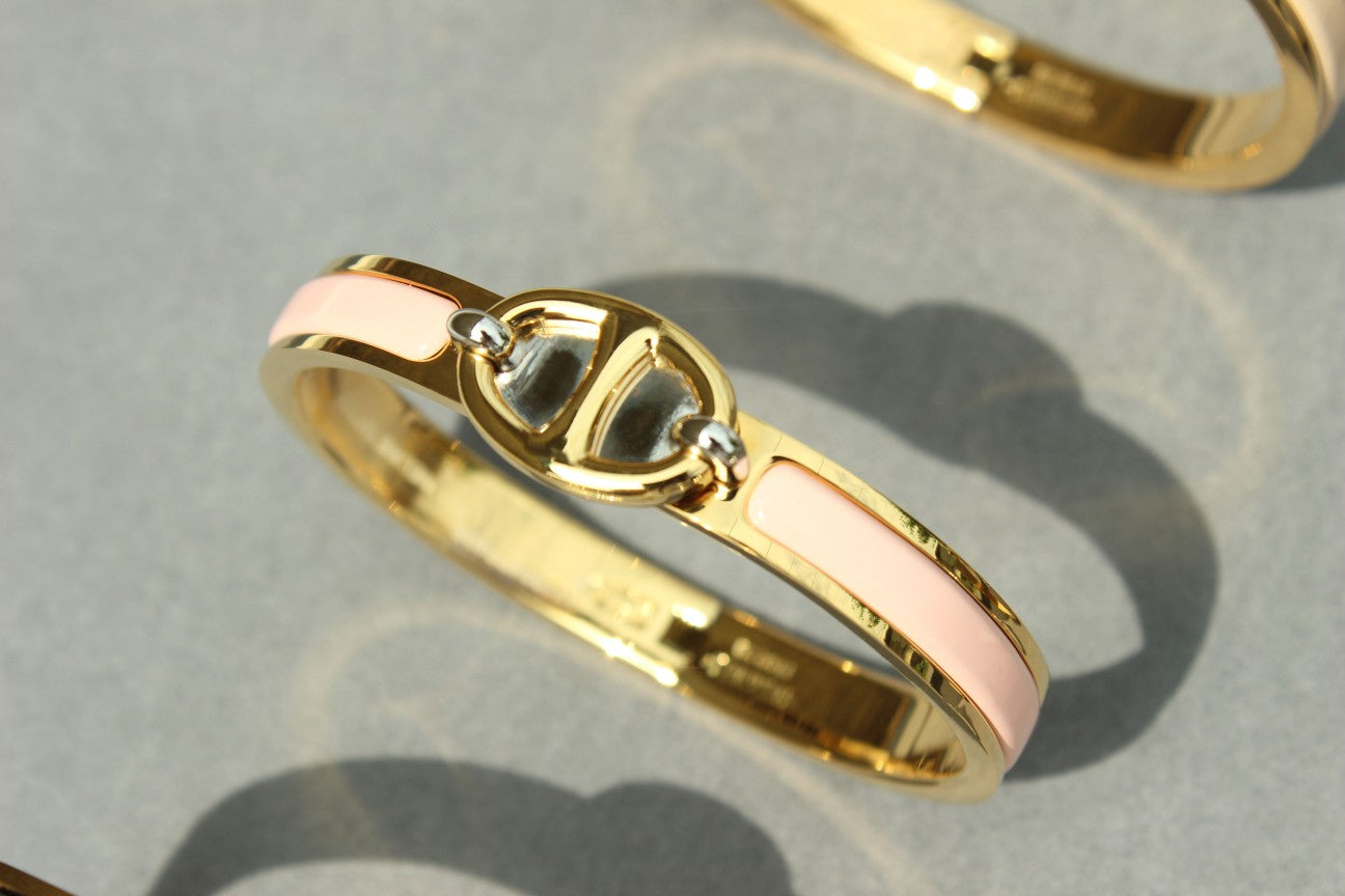 HERMES CLIC CHAINE GOLD BRACELET
