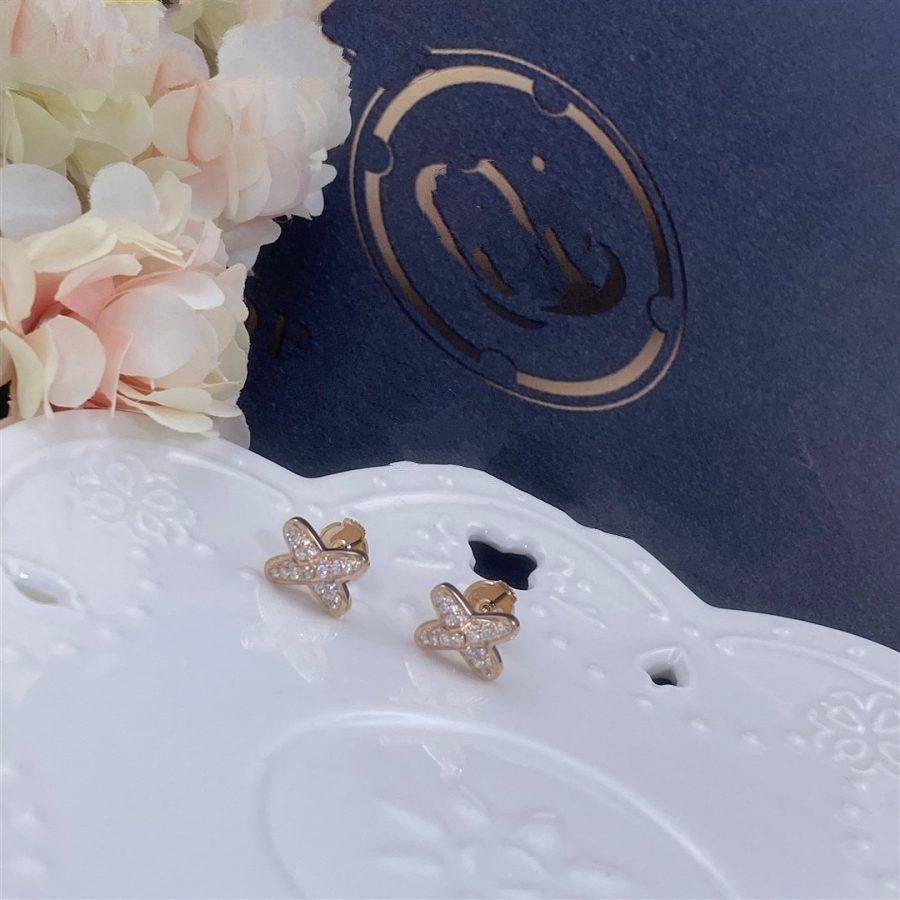CHAUMET JEUX DE PINK GOLD DIAMOND EARRINGS
